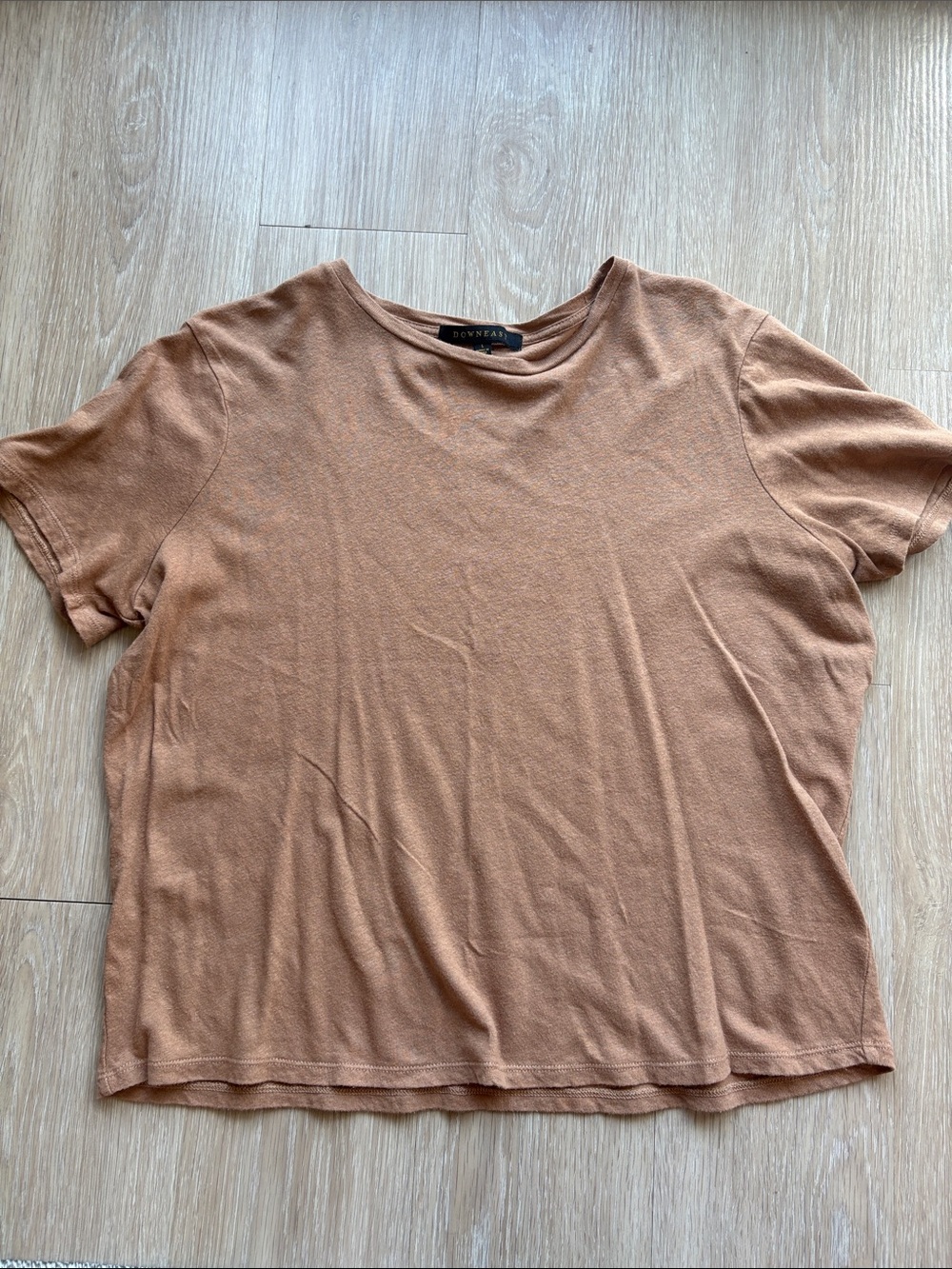 DownEast Short Sleeve Crewneck Top in Rust